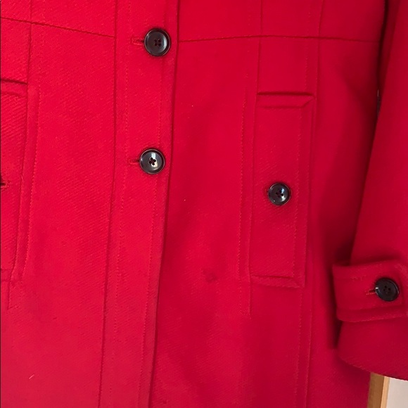 banana republic red coat with black buttons - Picture 8 of 9
